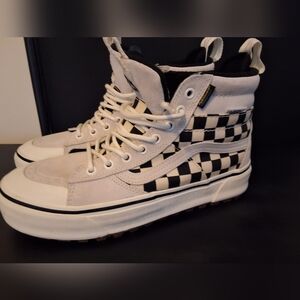Checkered High-Top Sneakers